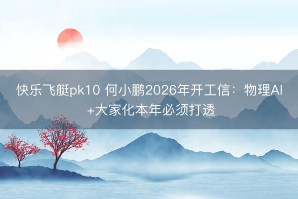 快乐飞艇pk10 何小鹏2026年开工信:物理AI +大家化本年必须打透