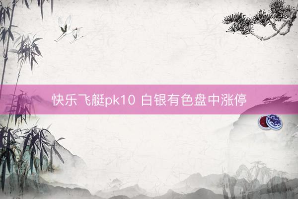 快乐飞艇pk10 白银有色盘中涨停